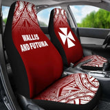 Wallis And Futuna Polynesian Car Seat Covers - Red Fog - 11 153908 - YourCarButBetter