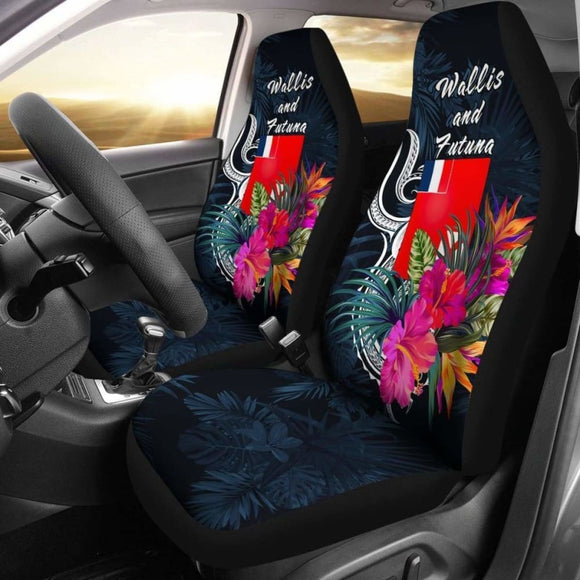 Wallis And Futuna Polynesian Car Seat Covers - Tropical Flower - 12 153908 - YourCarButBetter