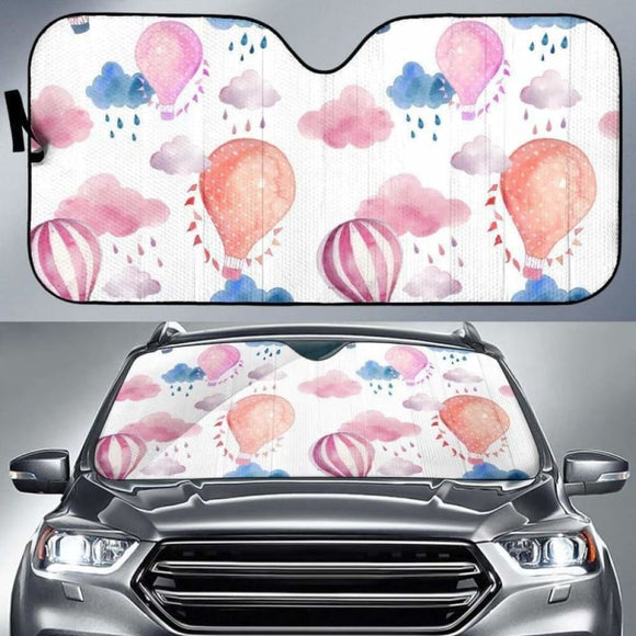 Watercolor Air Balloon Cloud Pattern Car Auto Sun Shades 460402 - YourCarButBetter
