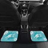 Watercolor Blue Sea Turtles Hibiscus Fashionable Car Floor Mats 211504 - YourCarButBetter