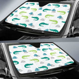 Watercolor Crocodile Pattern Car Auto Sun Shades 460402 - YourCarButBetter