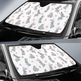 Watercolor Cute Rabbit Pattern Car Auto Sun Shades 085424 - YourCarButBetter