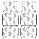Watercolor Cute Rabbit Pattern Front And Back Car Mats 181703 - YourCarButBetter
