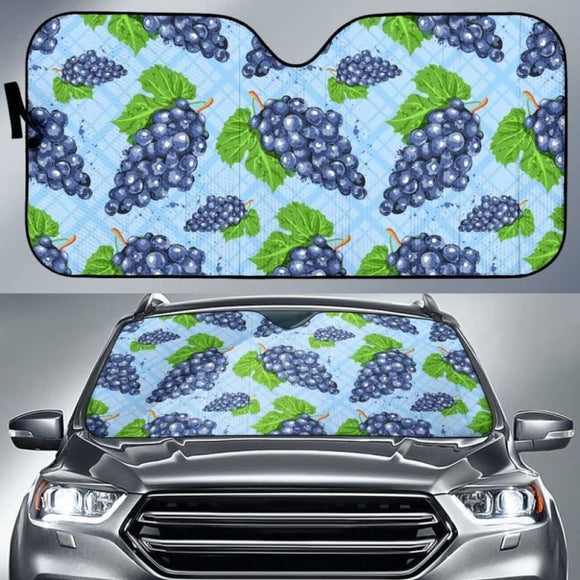 Watercolor Grape Pattern Car Auto Sun Shades 182102 - YourCarButBetter