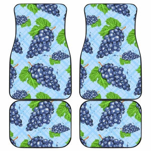 Watercolor Grape Pattern Front And Back Car Mats 174914 - YourCarButBetter