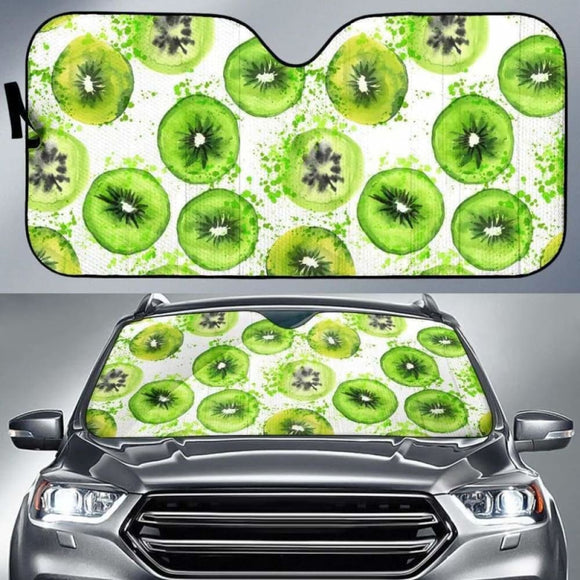 Watercolor Kiwi Pattern Car Auto Sun Shades 460402 - YourCarButBetter