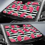 Watercolor Paint Textured Watermelon Pieces Car Auto Sun Shades 460402 - YourCarButBetter