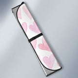 Watercolor Pink Heart Pattern Car Auto Sun Shades 460402 - YourCarButBetter