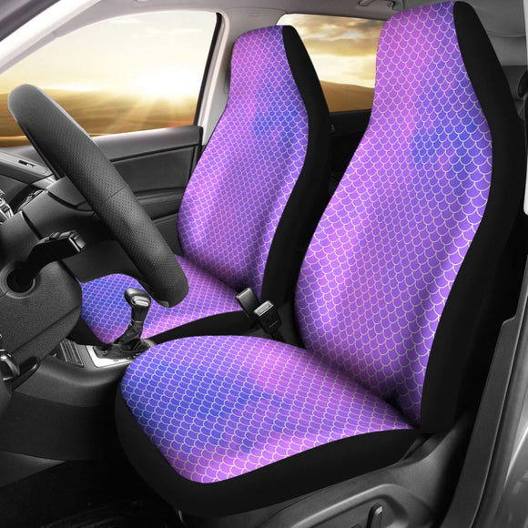 Watercolour Mermaid Scales in Purple and Blue Car Seat Covers 212001 - YourCarButBetter