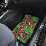 Watermelons Tropical Palm Leaves Pattern Background Front And Back Car Mats 174914 - YourCarButBetter