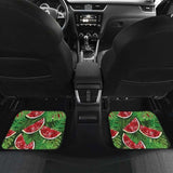 Watermelons Tropical Palm Leaves Pattern Background Front And Back Car Mats 174914 - YourCarButBetter