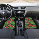 Watermelons Tropical Palm Leaves Pattern Background Front And Back Car Mats 174914 - YourCarButBetter