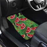 Watermelons Tropical Palm Leaves Pattern Background Front And Back Car Mats 174914 - YourCarButBetter