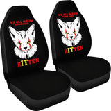 We All Meow Down Here Clown Cat KITten Halloween Pennywise Car Seat Covers 212903 - YourCarButBetter