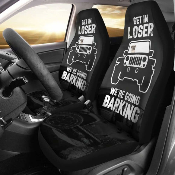We’Re Going Barking Pug Car Seat Covers 102918 - YourCarButBetter