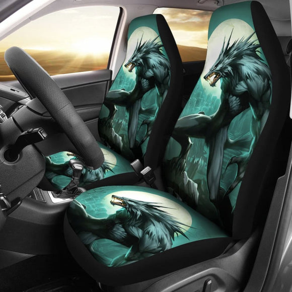 Werewolf Evil Eyes Digital Printing Fantasy Monster Car Seat Covers 212109 - YourCarButBetter