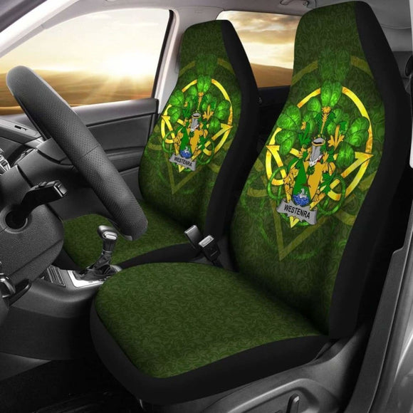 Westenra Ireland Car Seat Cover Celtic Shamrock (Set Of Two) 154230 - YourCarButBetter