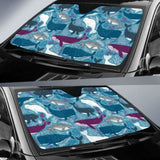 Whale Design Pattern Car Auto Sun Shades 085424 - YourCarButBetter