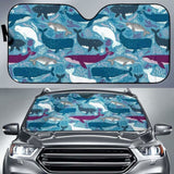Whale Design Pattern Car Auto Sun Shades 085424 - YourCarButBetter