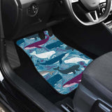 Whale Design Pattern Front And Back Car Mats 102802 - YourCarButBetter