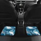 Whale Design Pattern Front And Back Car Mats 102802 - YourCarButBetter