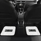 White Camaro Black Letter Car Floor Mats 212304 - YourCarButBetter