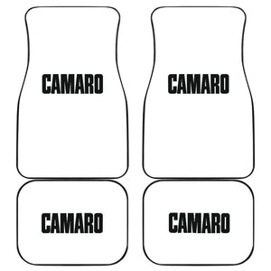 White Camaro Black Letter Car Floor Mats 212304 - YourCarButBetter