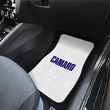 White Camaro Blue Letter Car Floor Mats 212304 - YourCarButBetter