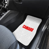 White Camaro Red Letter Car Floor Mats 212304 - YourCarButBetter