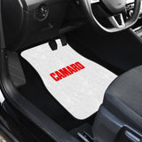 White Camaro Red Letter Car Floor Mats 212304 - YourCarButBetter