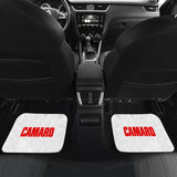 White Camaro Red Letter Car Floor Mats 212304 - YourCarButBetter