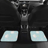 White Cute Hamsters Heart Pattern Front And Back Car Mats 181703 - YourCarButBetter