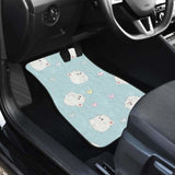 White Cute Hamsters Heart Pattern Front And Back Car Mats 181703 - YourCarButBetter