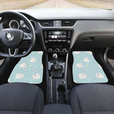 White Cute Hamsters Heart Pattern Front And Back Car Mats 181703 - YourCarButBetter