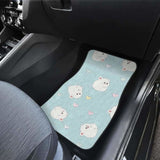 White Cute Hamsters Heart Pattern Front And Back Car Mats 181703 - YourCarButBetter