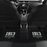 White Delta Sigma Theta 1913 Black Themed Car Floor Mats 211706 - YourCarButBetter