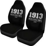 White Delta Sigma Theta 1913 Black Themed Car Seat Covers 211706 - YourCarButBetter