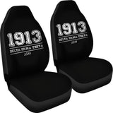 White Delta Sigma Theta 1913 Black Themed Car Seat Covers 211706 - YourCarButBetter