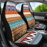 White Geometric Pattern Native American Car Seat Covers 093223 - YourCarButBetter