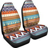 White Geometric Pattern Native American Car Seat Covers 093223 - YourCarButBetter