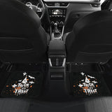 White Orange Trick or Treat Halloween Car Floor Mats 212203 - YourCarButBetter