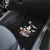 White Orange Trick or Treat Halloween Car Floor Mats 212203 - YourCarButBetter