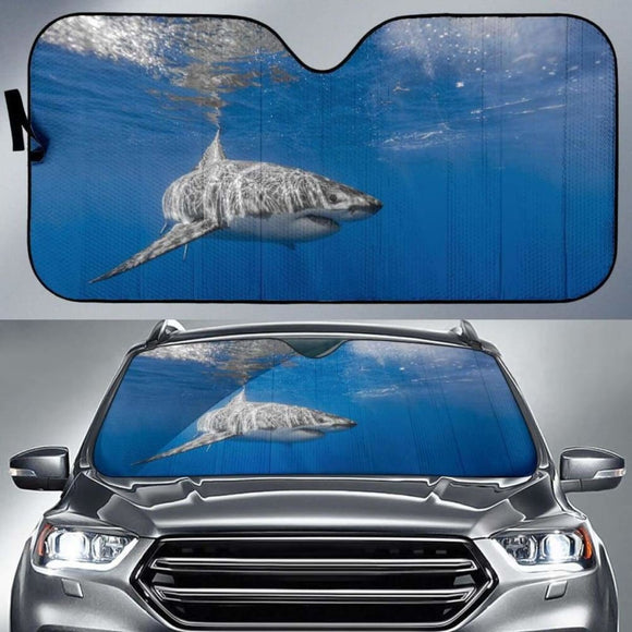 White Shark Underwater 5K Car Sun Shade 085424 - YourCarButBetter