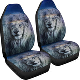 White Snow Mountain Lion Car Seat Covers 211303 - YourCarButBetter