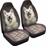 White Swiss Shepherd Car Seat Covers 091706 - YourCarButBetter