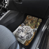 White Tiger Car Accessories Custom Gifts Idea Car Floor Mats 211403 - YourCarButBetter