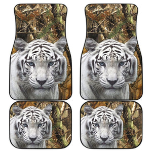 White Tiger Car Accessories Custom Gifts Idea Car Floor Mats 211403 - YourCarButBetter