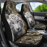 White Tiger Car Accessories Custom Gifts Idea Car Seat Covers 211403 - YourCarButBetter