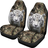 White Tiger Car Accessories Custom Gifts Idea Car Seat Covers 211403 - YourCarButBetter