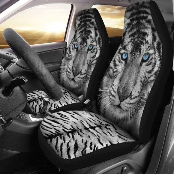 White Tiger Car Seat Covers 113308 - YourCarButBetter